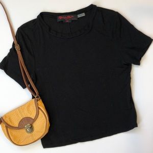 Alice and Olivia black crop/midi top